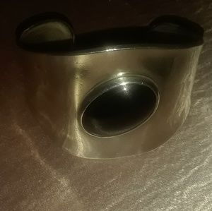 Mexican Silver and Onyx Cuff